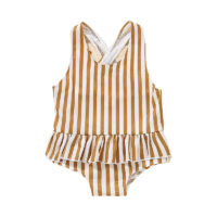 Toddler Girl Peplum Floral Print One Piece Swimwear Wholesale 18873089