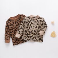 Toddler Kid Girl Leopard Pullover Wholesale 15304792