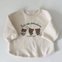 Wholesale 0-18M Baby Bear Round Neck Cotton Bottoming T