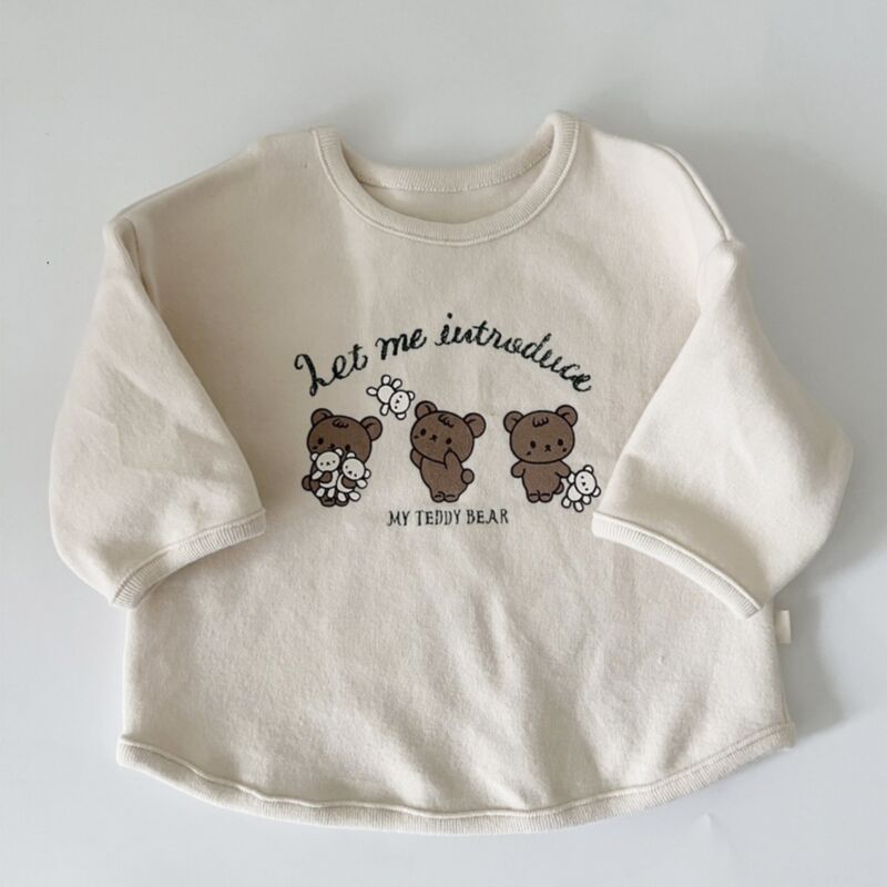 Wholesale 0-18M Baby Bear Round Neck Cotton Bottoming T