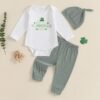 Wholesale 0-18M Baby Boys Four-Leaf Clover Print Long-S