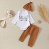 Wholesale 0-18M Baby Boys Letter Printed Bodysuit & Pan