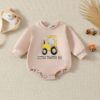 Wholesale 0-18M Baby Car Printing Long Sleeve Bodysuit
