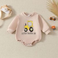 Wholesale 0-18M Baby Car Printing Long Sleeve Bodysuit