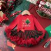 Wholesale 0-18M Baby Girls Christmas Long Sleeve Bodysu