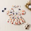 Wholesale 0-18M Baby Girls Farm Rooster Bodysuit Dress