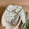Wholesale 0-18M Baby Girls Floral Doll Collar Long Slee