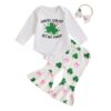 Wholesale 0-18M Baby Girls St. Pat's Day Elements Lette