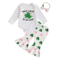 Wholesale 0-18M Baby Girls St. Pat's Day Elements Lette