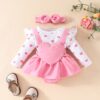 Wholesale 0-18M Baby Girls Valentine's Day Heart Long S
