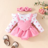 Wholesale 0-18M Baby Girls Valentine's Day Heart Long S