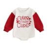 Wholesale 0-18M Baby Letter Print Colorblock Long Sleev