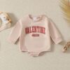 Wholesale 0-18M Baby Lettering Print Long Sleeve Bodysu