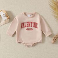 Wholesale 0-18M Baby Lettering Print Long Sleeve Bodysu
