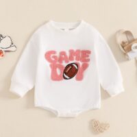 Wholesale 0-18M Baby Sports Rugby Embroidery Long Sleev
