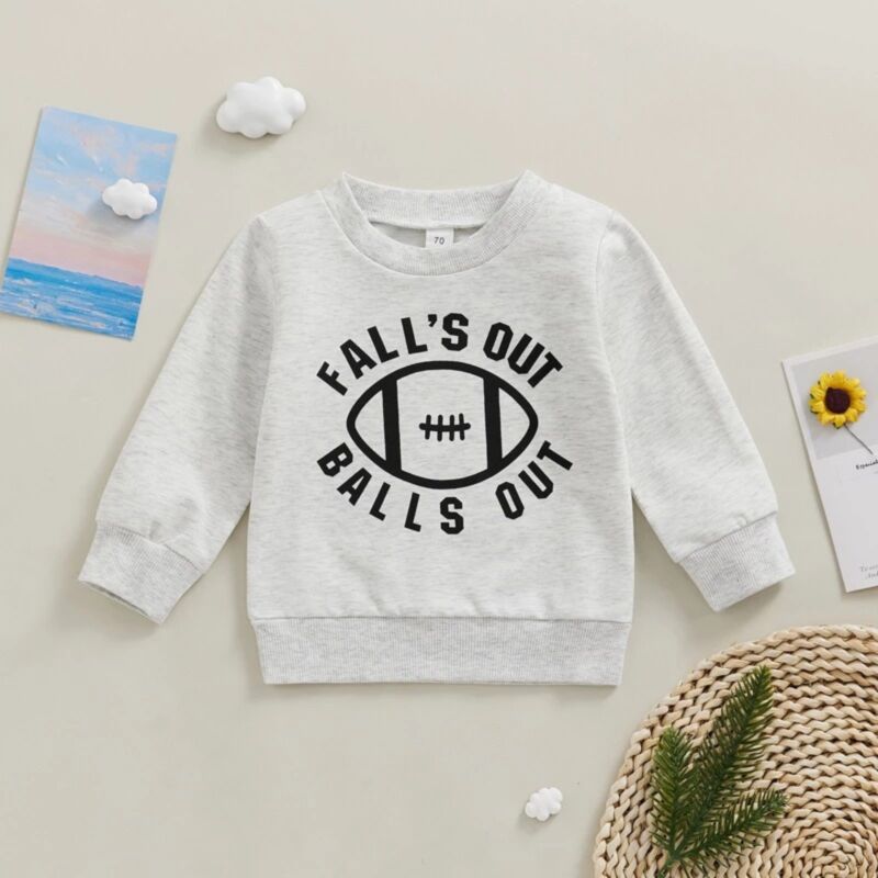 Wholesale 0-18M Rugby Letter Print Round Neck Pullover