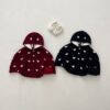Wholesale 0-24M Baby Knit Half Fleece Heart Poncho Swea