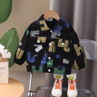 Wholesale 12M-5Y Toddler Boys Sets Letter Lapel Denim J