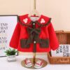Wholesale 12M-5Y Toddler Girls Bow Lapel Jackets & Coat