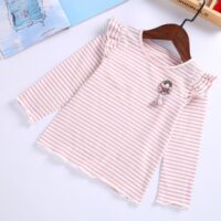 Wholesale 18M-6Y Flying Long Sleeve Striped Doll Print