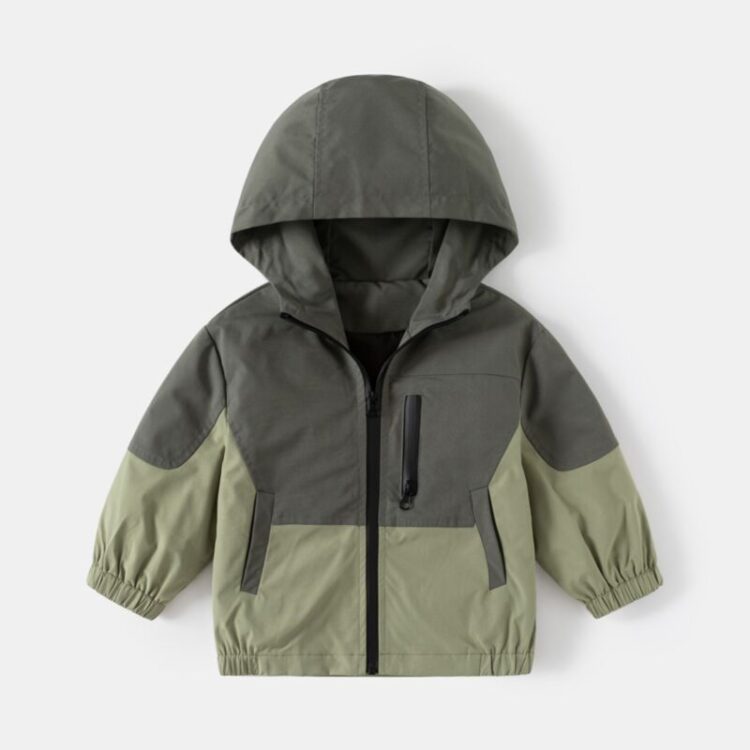 Wholesale 18M-6Y Toddler Boys Colorblock Hoodie Zip-Up