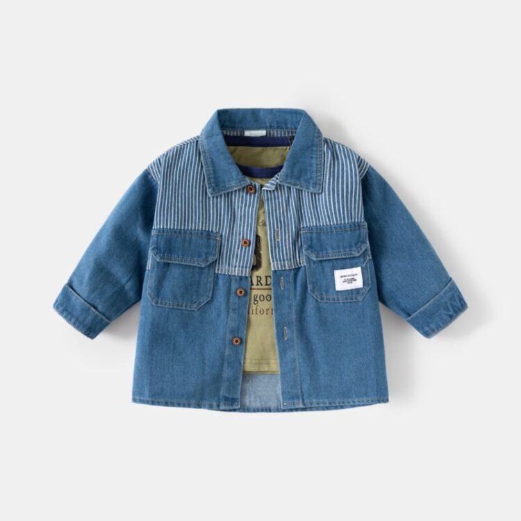 Wholesale 18M-6Y Toddler Boys Lapel Denim Jackets Whole