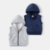 Wholesale 18M-6Y Toddler Boys Sleeveless Zipper Hooded