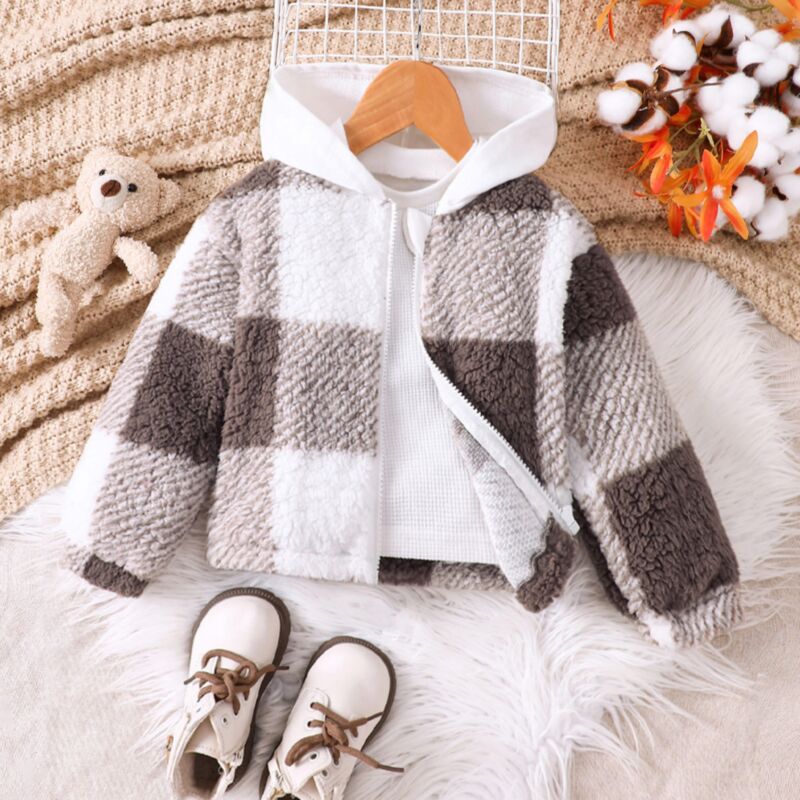 Wholesale 18M-6Y Toddler Girls Fall And Winter Plaid Pl