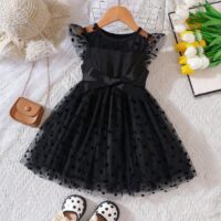 Wholesale 18M-6Y Toddler Girls Summer Mesh Polka Dot Sm