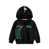 Wholesale 18M-7Y Toddler Boys Dinosaur Zipper Fleece Ho