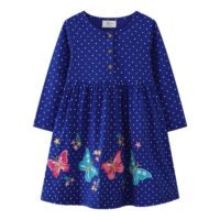 Wholesale 18M-7Y Toddler Girls Butterfly Polka Dots Lon