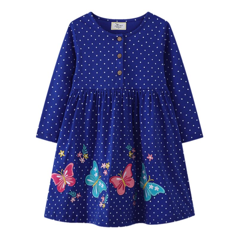 Wholesale 18M-7Y Toddler Girls Butterfly Polka Dots Lon