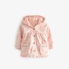 Wholesale 18M-7Y Toddler Girls Pink Button Hooded Jacke