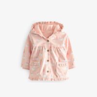 Wholesale 18M-7Y Toddler Girls Pink Button Hooded Jacke