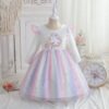 Wholesale 18M-7Y Toddler Girls Unicorn Birthday Rainbow