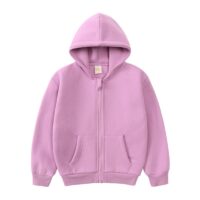 Wholesale 18M-8Y Kids Solid Color Zipper Hooded Sweatsh