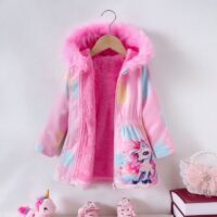 Wholesale 2-7Y Autumn And Winter Cartoon Hooded Thicken