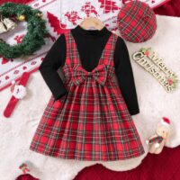 Wholesale 2-7Y Toddler Girls Christmas Fake Two Piece P