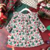 Wholesale 2-7Y Toddler Girls Fly Sleeve Round Neck Chri