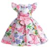 Wholesale 2-8Y Kids Girls Butterfly Print Fly Sleeve Bo