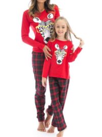Wholesale 2 Pieces Christmas Pajama Set Zebra Top Match
