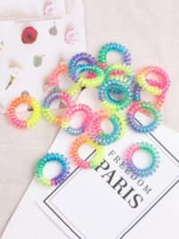 Wholesale 20-Pack Colorful Elastic Telephone Line Hair