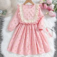Wholesale 3-10Y Kids Girls Vintage Tassel Long Sleeve D
