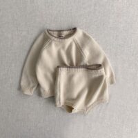 Wholesale 3-18M Baby Autumn Sweater Tops Shorts Sets Wh