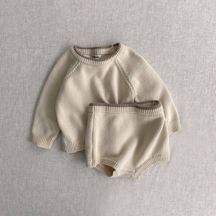 Wholesale 3-18M Baby Autumn Sweater Tops Shorts Sets Wh