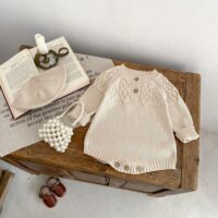 Wholesale 3-18M Baby Knit Long Sleeve Crew Neck Bodysui
