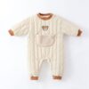Wholesale 3-18M Baby Warm Embroidered Cotton Jumpsuit W