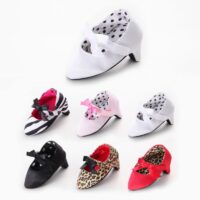 Wholesale 3-18M Leopard Stripes Baby Fashion High Heels