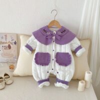 Wholesale 3-18M Winter Baby Girls Floral Embroidery Dol