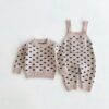 Wholesale 3-24M Baby 2 Piece Outfit Polka Dot Set Knitt